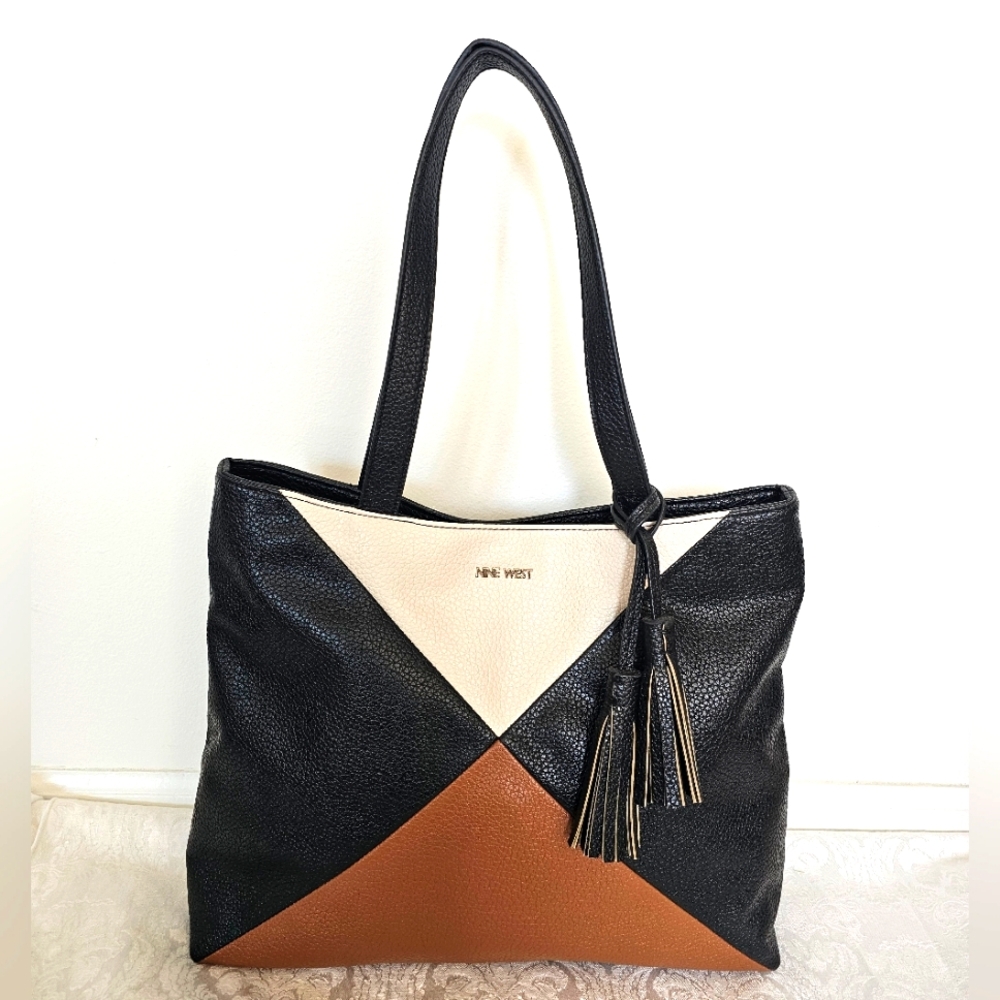 Nine West Color Block Pebbled Vegan Tote Bag - NWOT! Never Used